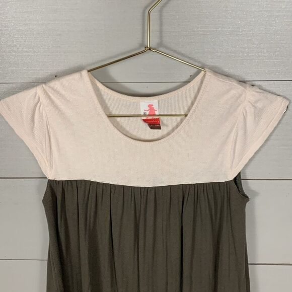 Matilda, Jane serendipity, olive green baby doll style dress girls, size 8 - Picture 2 of 11